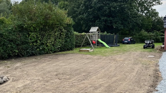 Anlægsarbejde ved hus