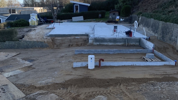 støbning af fundament i Fredericia
