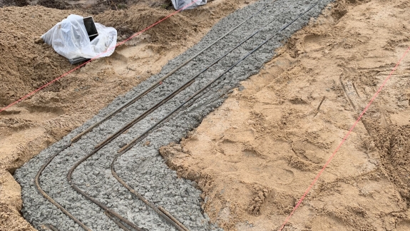 Støbning af nyt fundament